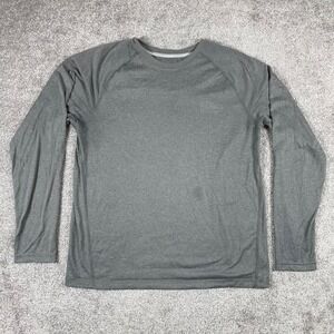 LL Bean Base Layer Mens Medium T Shirt Performance Hiking Long Sleeve Gray